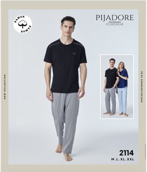PİJADORE 2114 ERKEK KISA KOL PİJAMA TAKIM