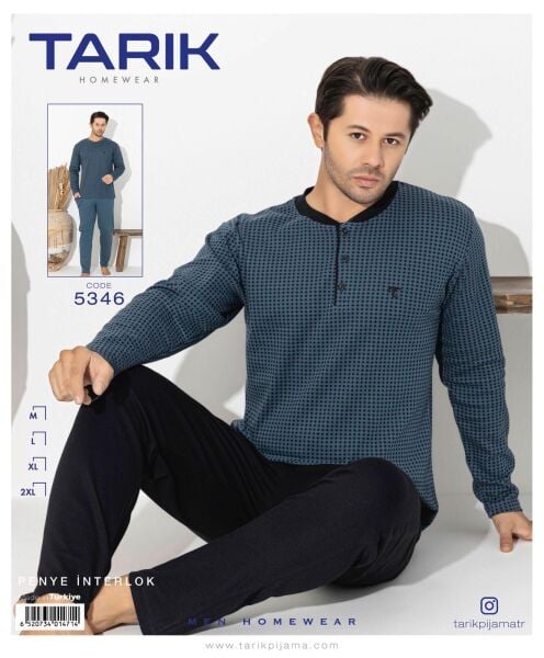 TARIK 5346 ERKEK BAKLAVA DESEN PİJAMA TAKIMI