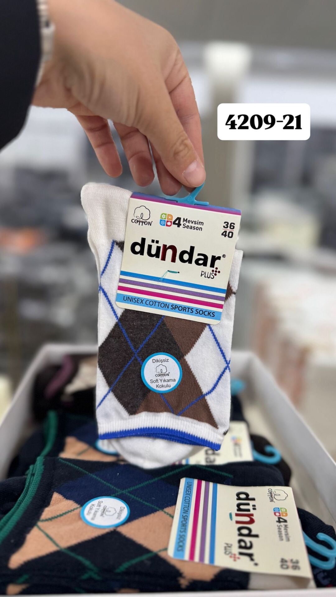 DÜNDAR 4209 UNİSEX COTTON SPORTS ÇORAP 4209-21