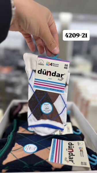 DÜNDAR 4209 UNİSEX COTTON SPORTS ÇORAP 4209-21