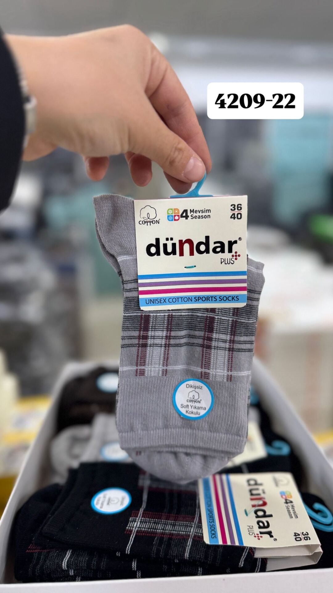 DÜNDAR 4209 UNİSEX COTTON SPORTS ÇORAP 4209-22