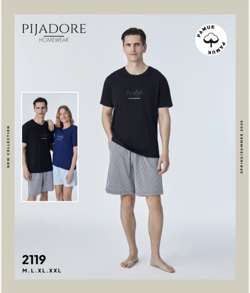 PİJADORE 2119 ERKEK KISA KOL ŞORTLU PİJAMA TAKIM