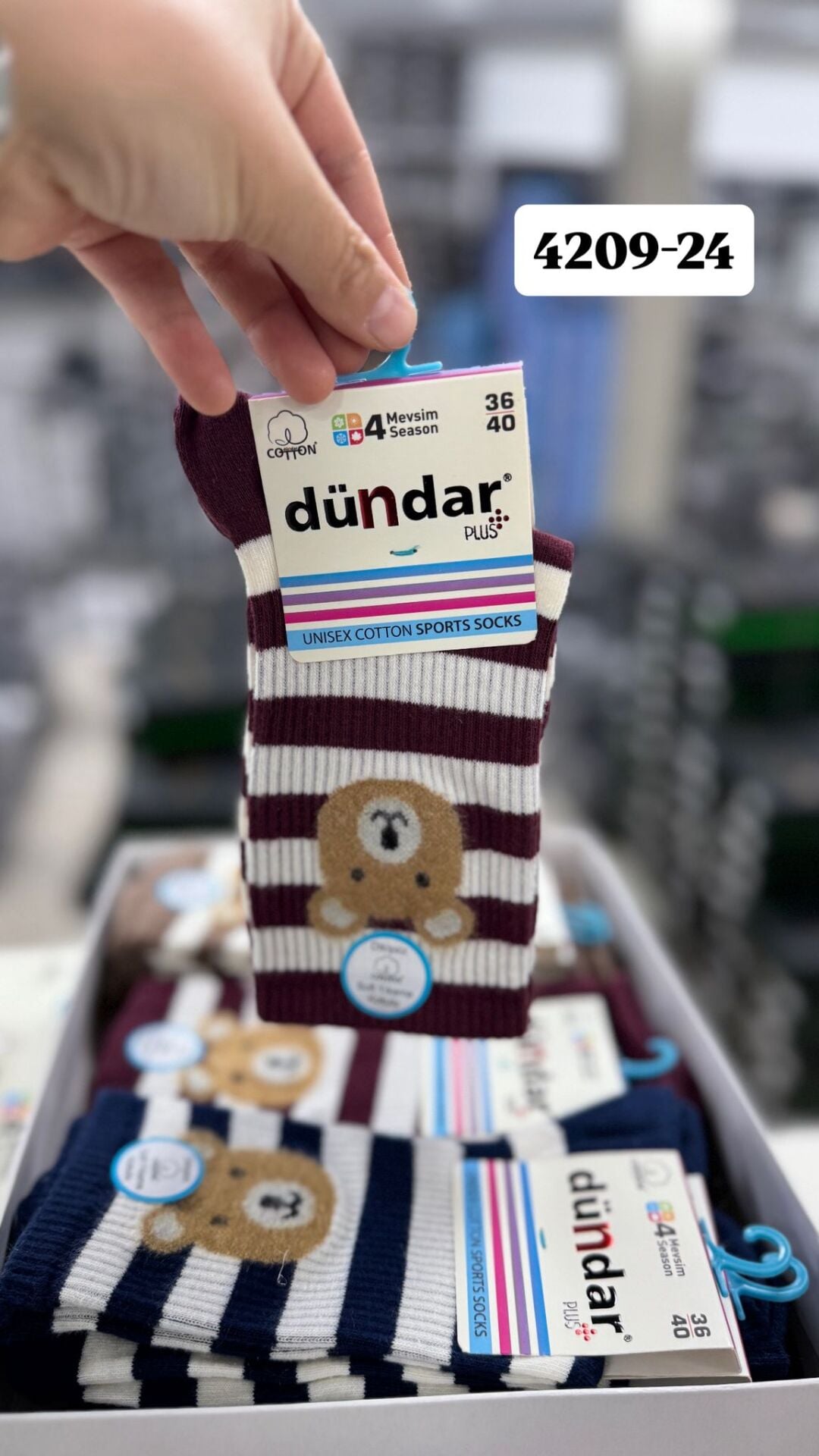 DÜNDAR 4209 UNİSEX COTTON SPORTS ÇORAP 4209-24