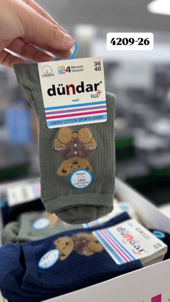 DÜNDAR 4209 UNİSEX COTTON SPORTS ÇORAP 4209-26