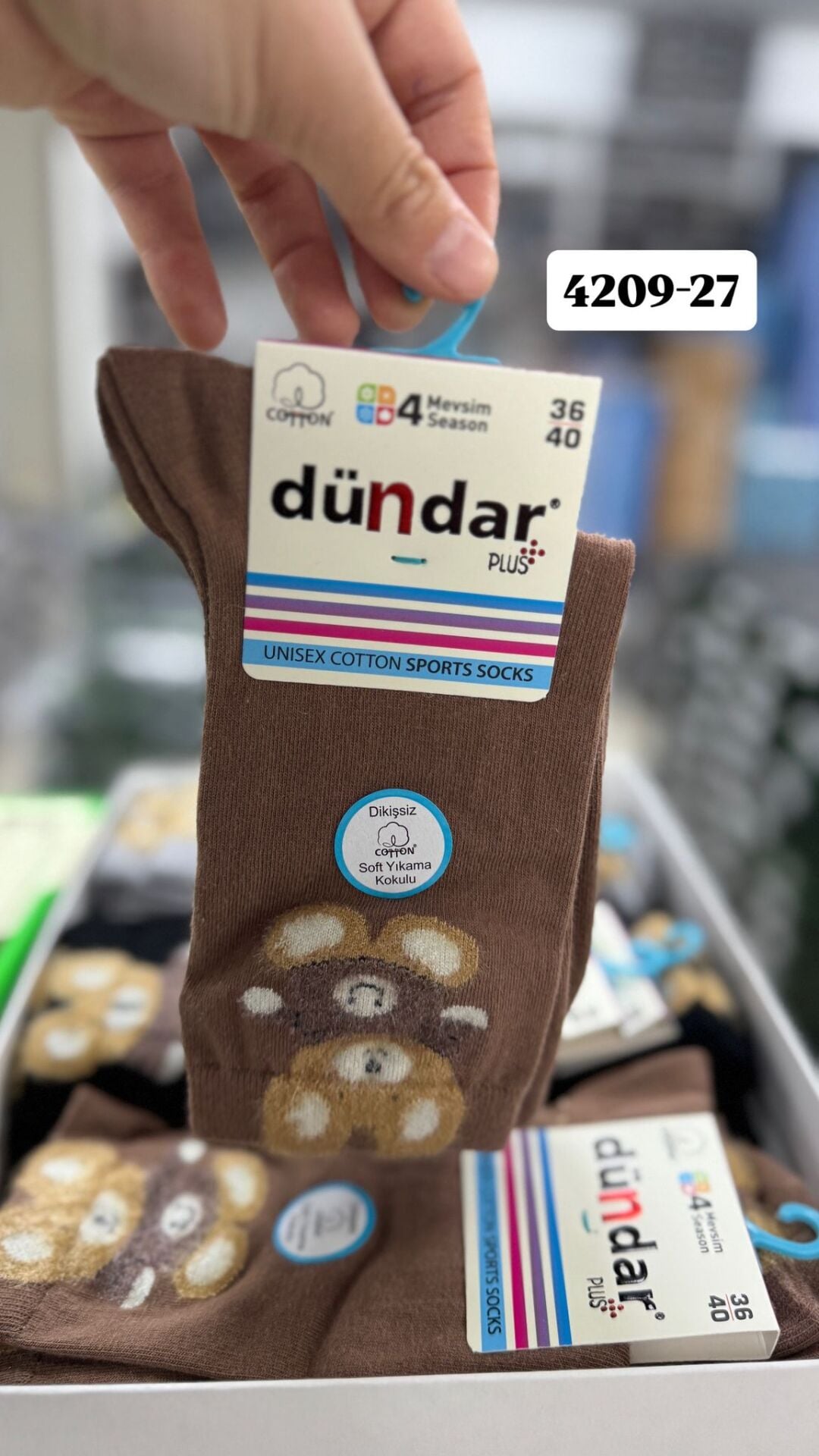 DÜNDAR 4209 UNİSEX COTTON SPORTS ÇORAP 4209-27