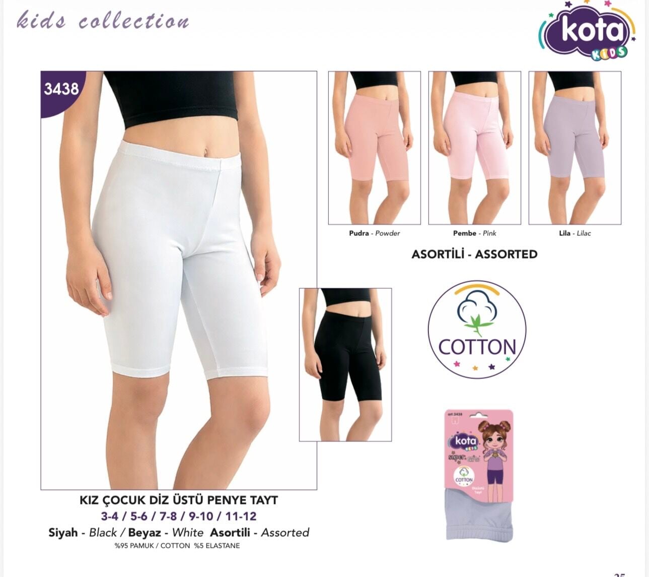 KOTA 3438 KIZ ÇOCUK PENYE DİZ ÜSTÜ TAYT