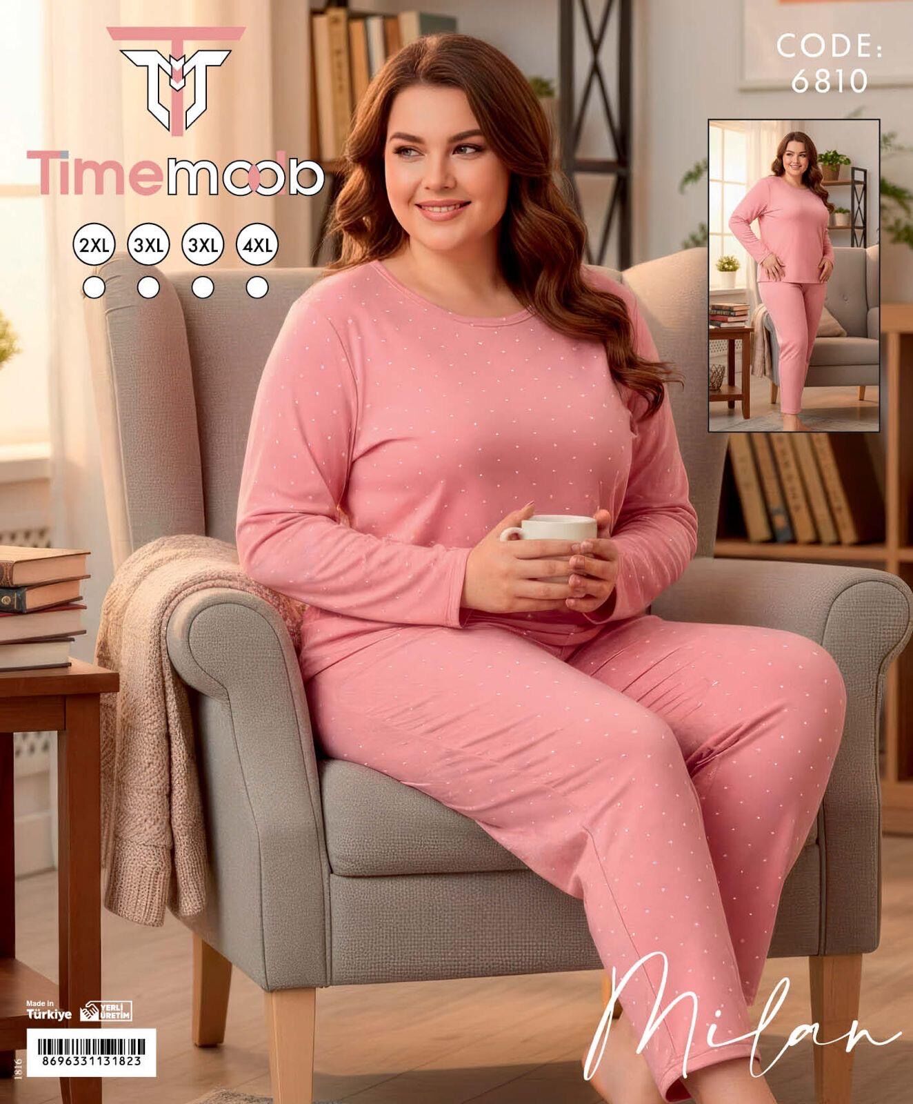 TİME MODA 6810 MİLAN BATTAL PİJAMA TAKIM