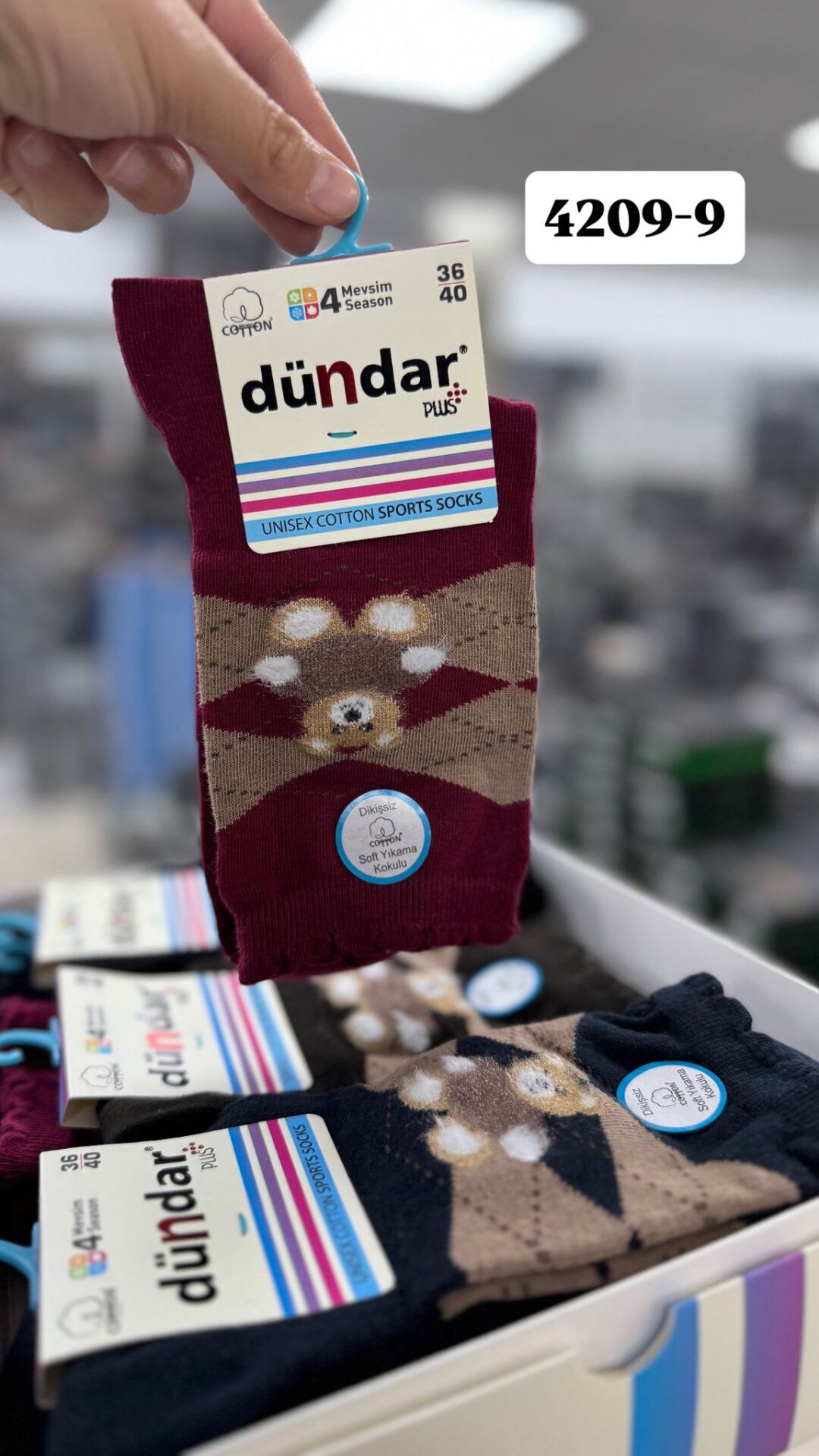 DÜNDAR 4209 UNİSEX COTTON SPORTS ÇORAP 4209-9