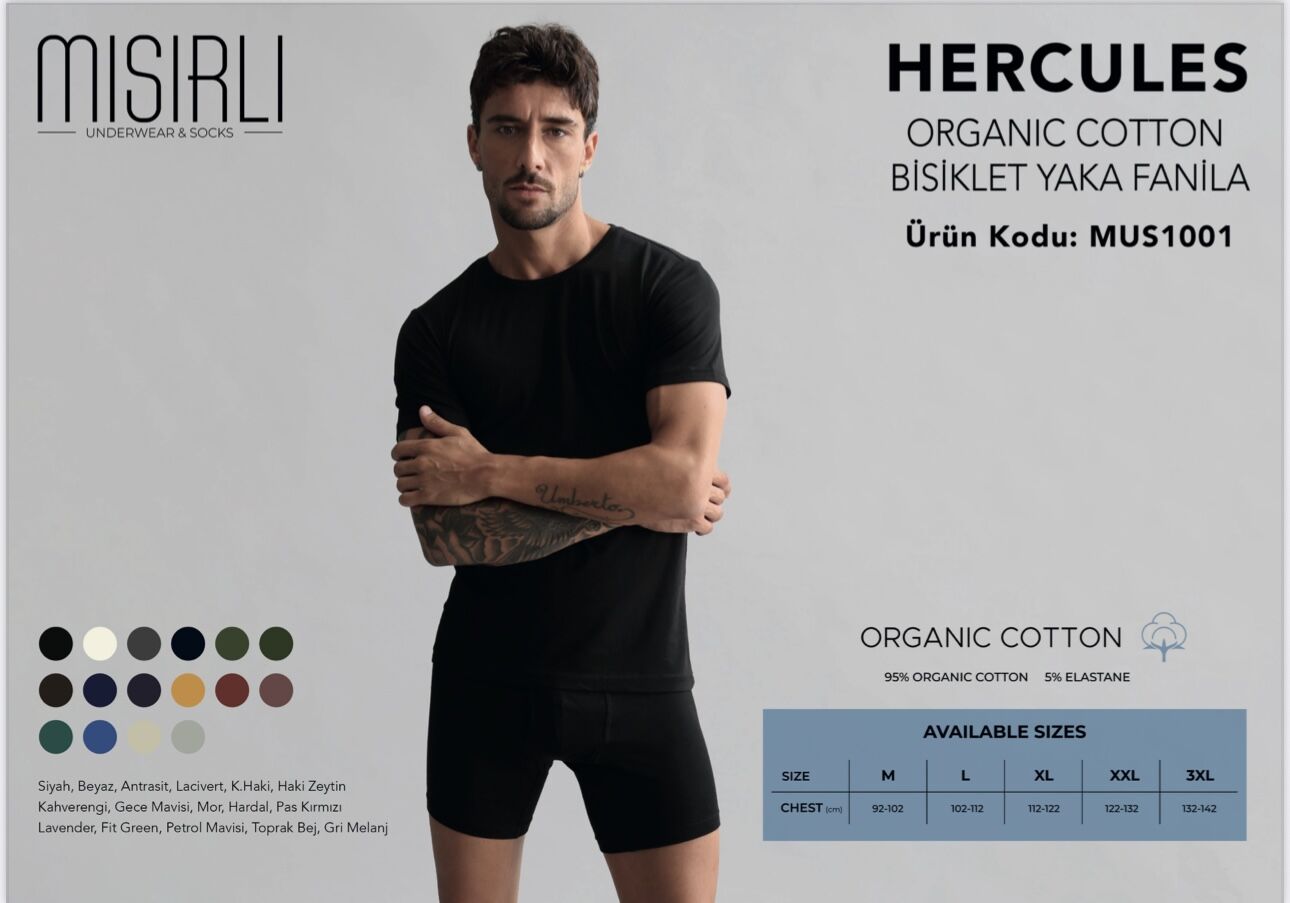 MISIRLI 1001 ERKEK ORGANIC HERCULES FANİLA