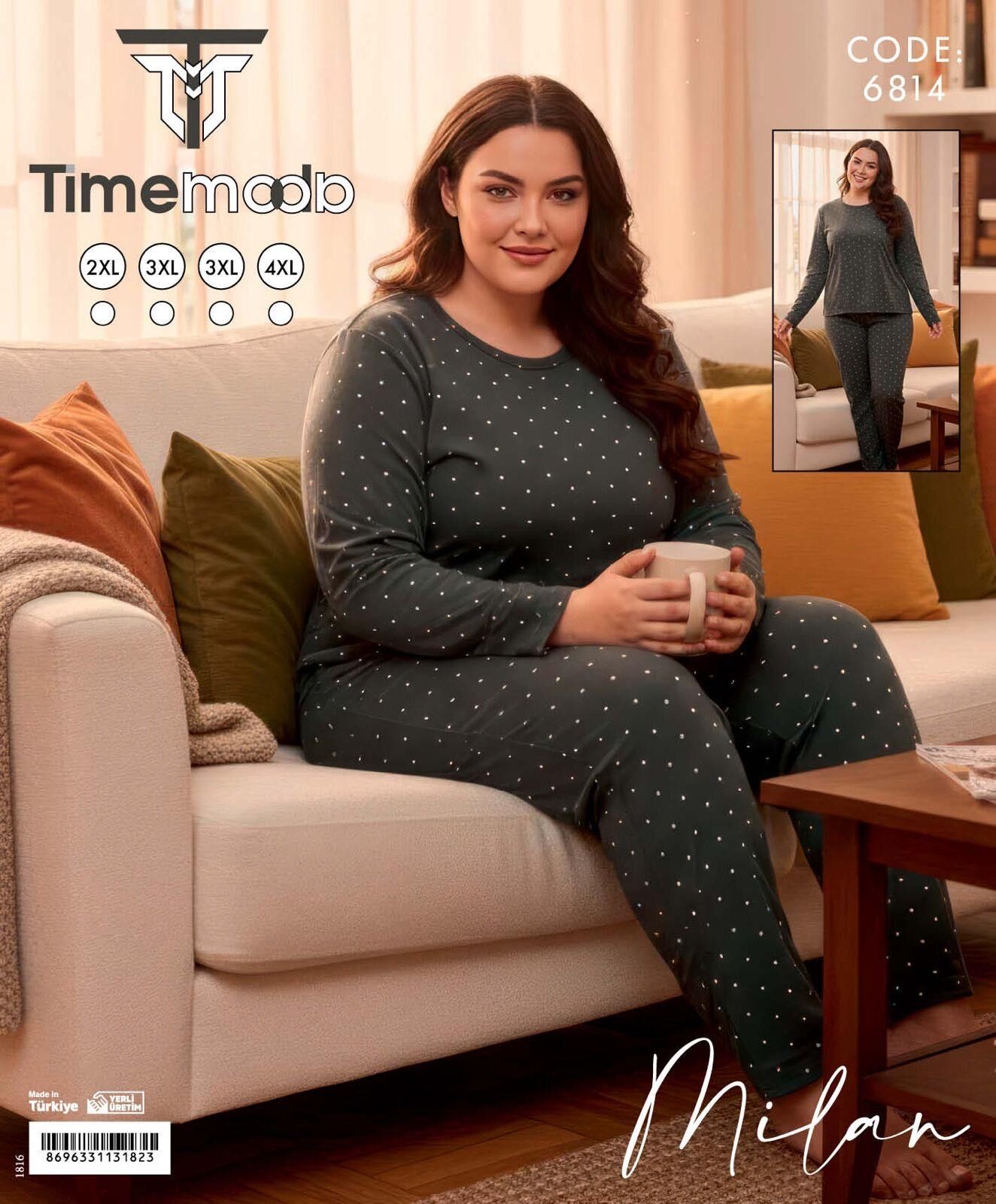 TİME MODA 6814 MİLAN BATTAL PİJAMA TAKIM