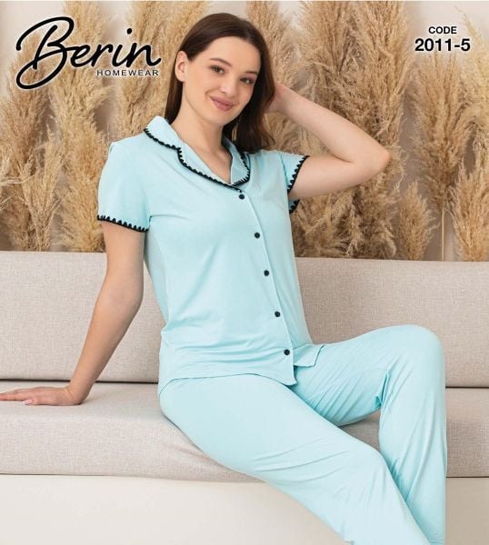 BERİN 2011-5 KROŞETA ÖNDEN DÜĞMELİ PİJAMA TAKIM