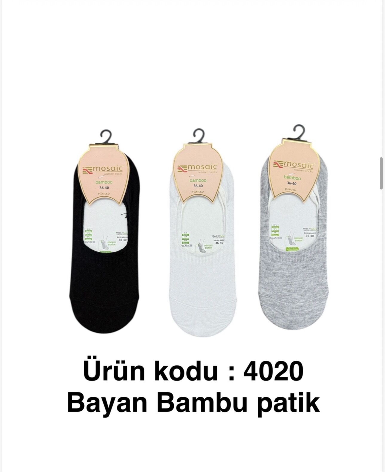 MOSAİC 4020 BAYAN BAMBU DİKİŞSİZ BABET