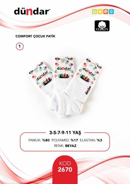 DÜNDAR 2670 ERKEK ÇOCUK COMFORT PATİK