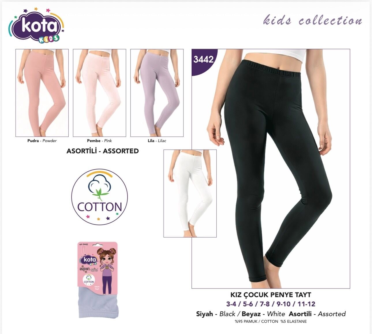 KOTA 3442 KIZ ÇOCUK PENYE TAYT