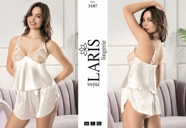 MİSS LARİS 3107 SATEN ŞORT TAKIM
