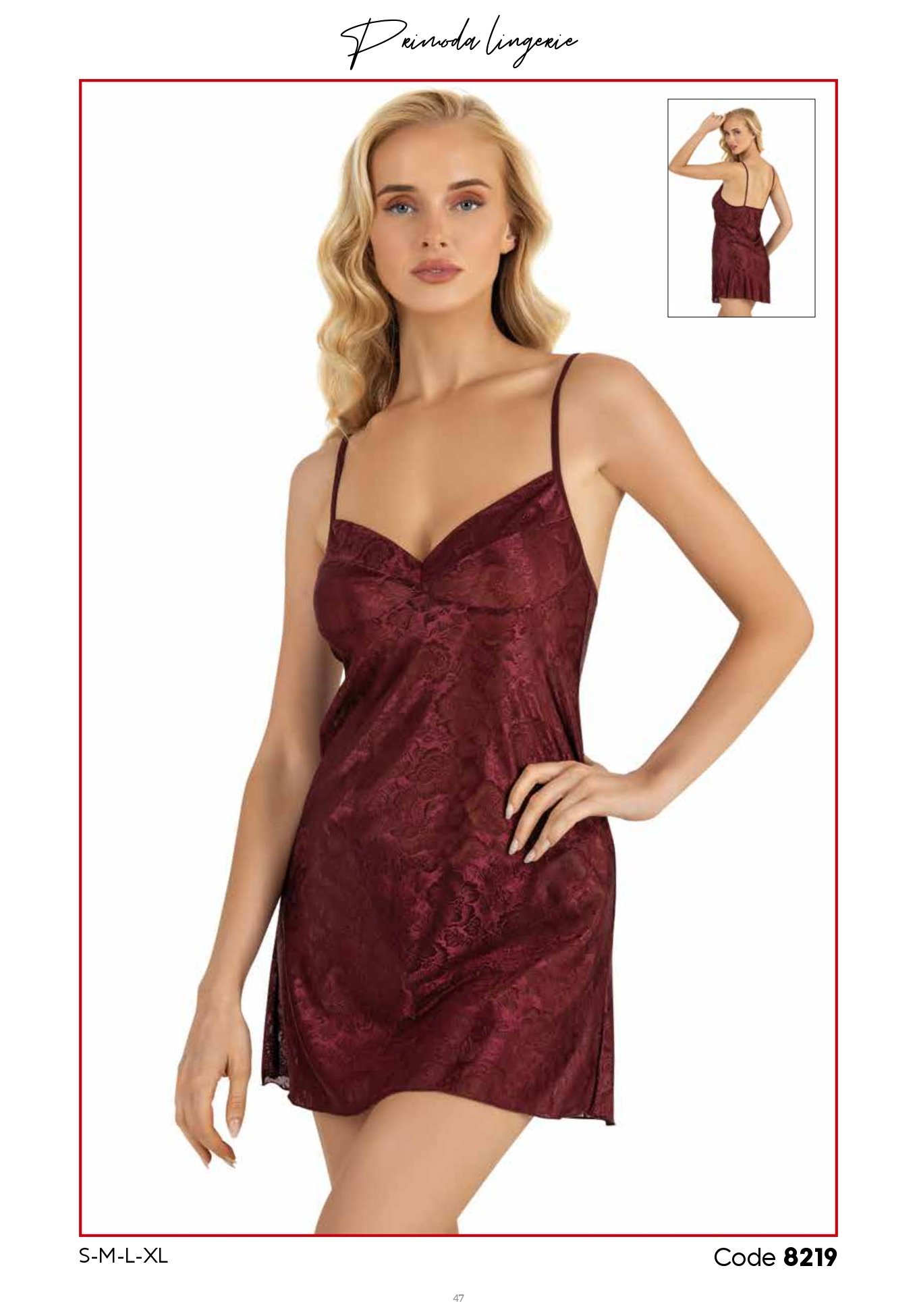 PRİMODA 8219 SATEN KISA GECELİK