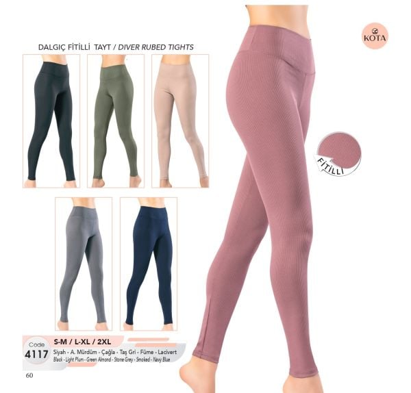 KOTA 4117 BAYAN DALGIÇ FİTİLLİ TAYT 2XL