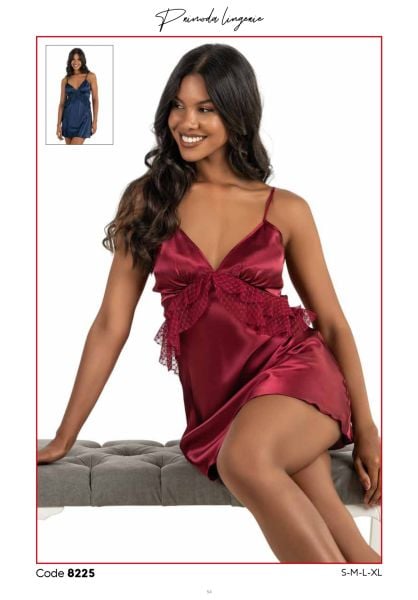 PRİMODA 8225 SATEN KISA GECELİK