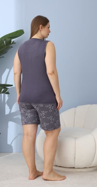 LİNDROS 30166 BAMBU BATTAL ŞORTLU TAKIM
