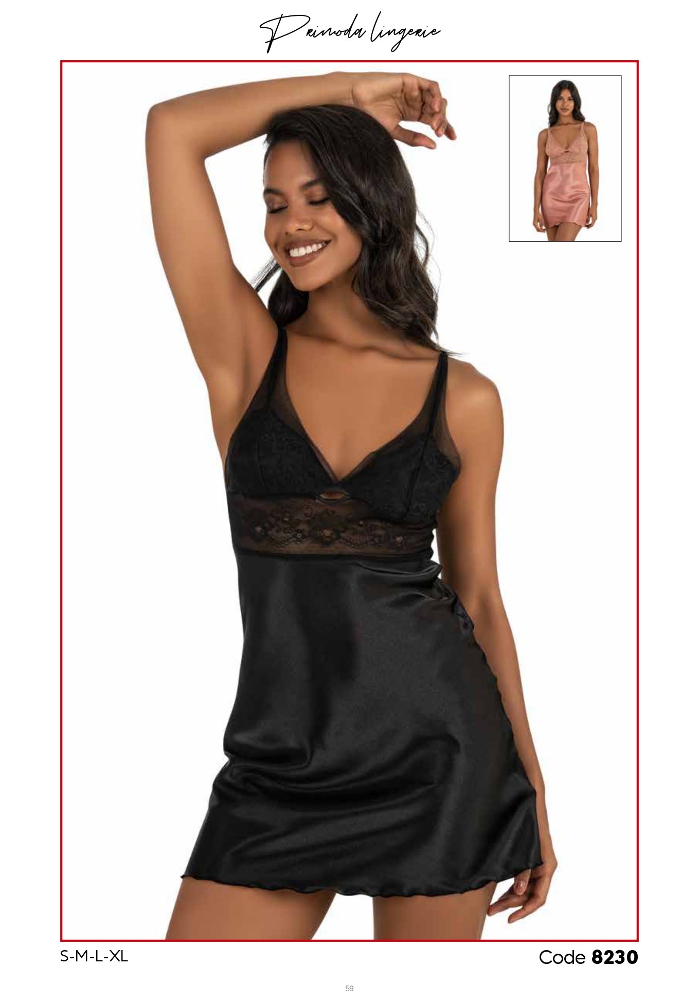 PRİMODA 8230 SATEN KISA GECELİK