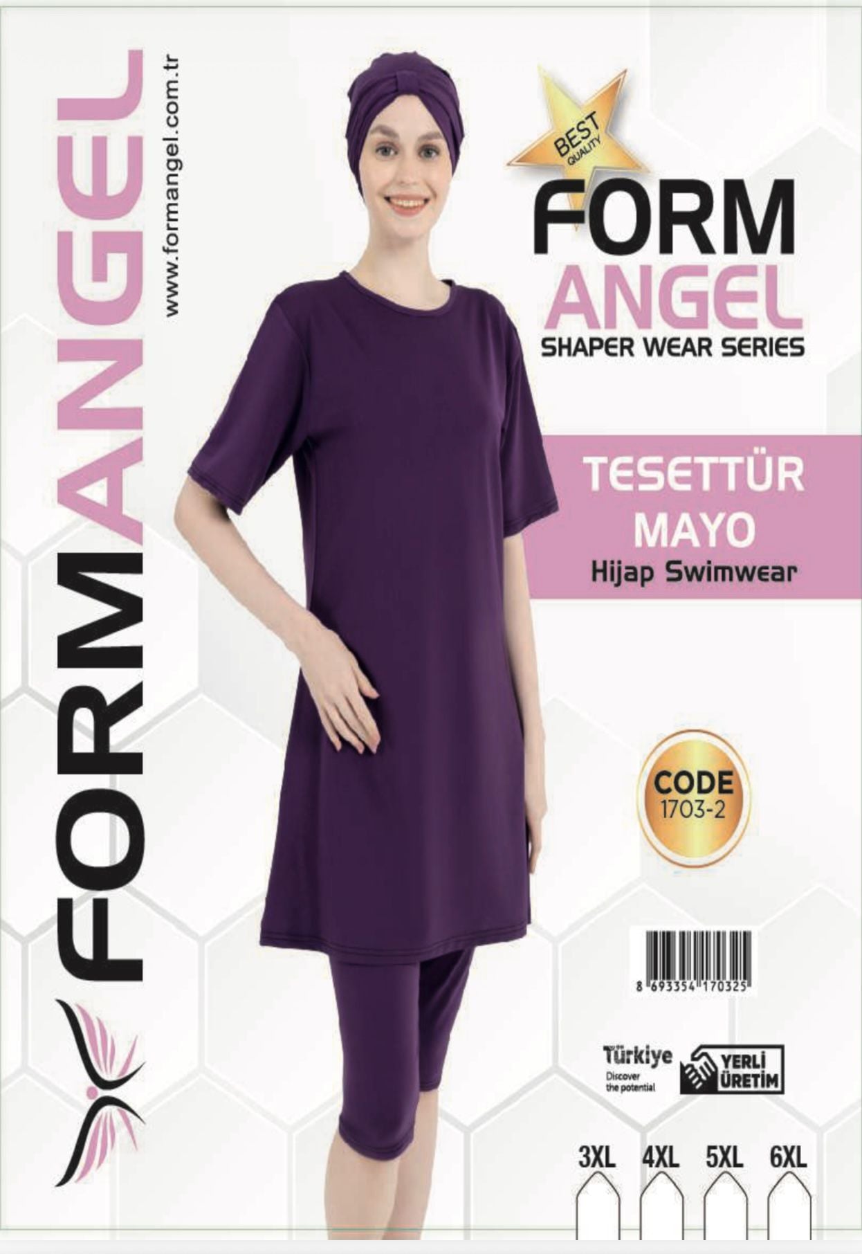 FORM ANGEL 1703-2 BATTAL K.KOL DÜZ TESETTÜR MAYO