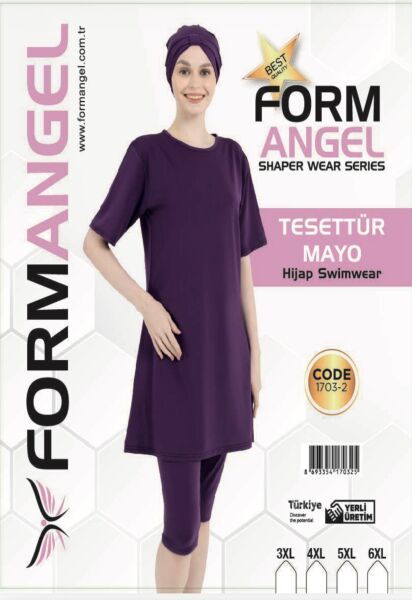FORM ANGEL 1703-2 BATTAL K.KOL DÜZ TESETTÜR MAYO