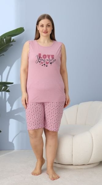 LİNDROS 30144 BAMBU BATTAL ŞORTLU TAKIM