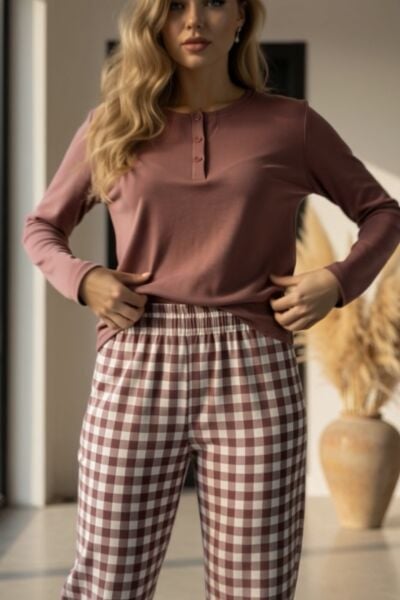 DOFİ 1772 BAYAN ŞANGAY PATLI PİJAMA TAKIMI