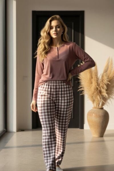 DOFİ 1772 BAYAN ŞANGAY PATLI PİJAMA TAKIMI