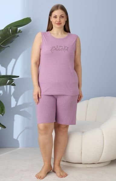 LİNDROS 30143 BAMBU BATTAL ŞORTLU TAKIM
