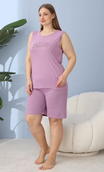 LİNDROS 30143 BAMBU BATTAL ŞORTLU TAKIM
