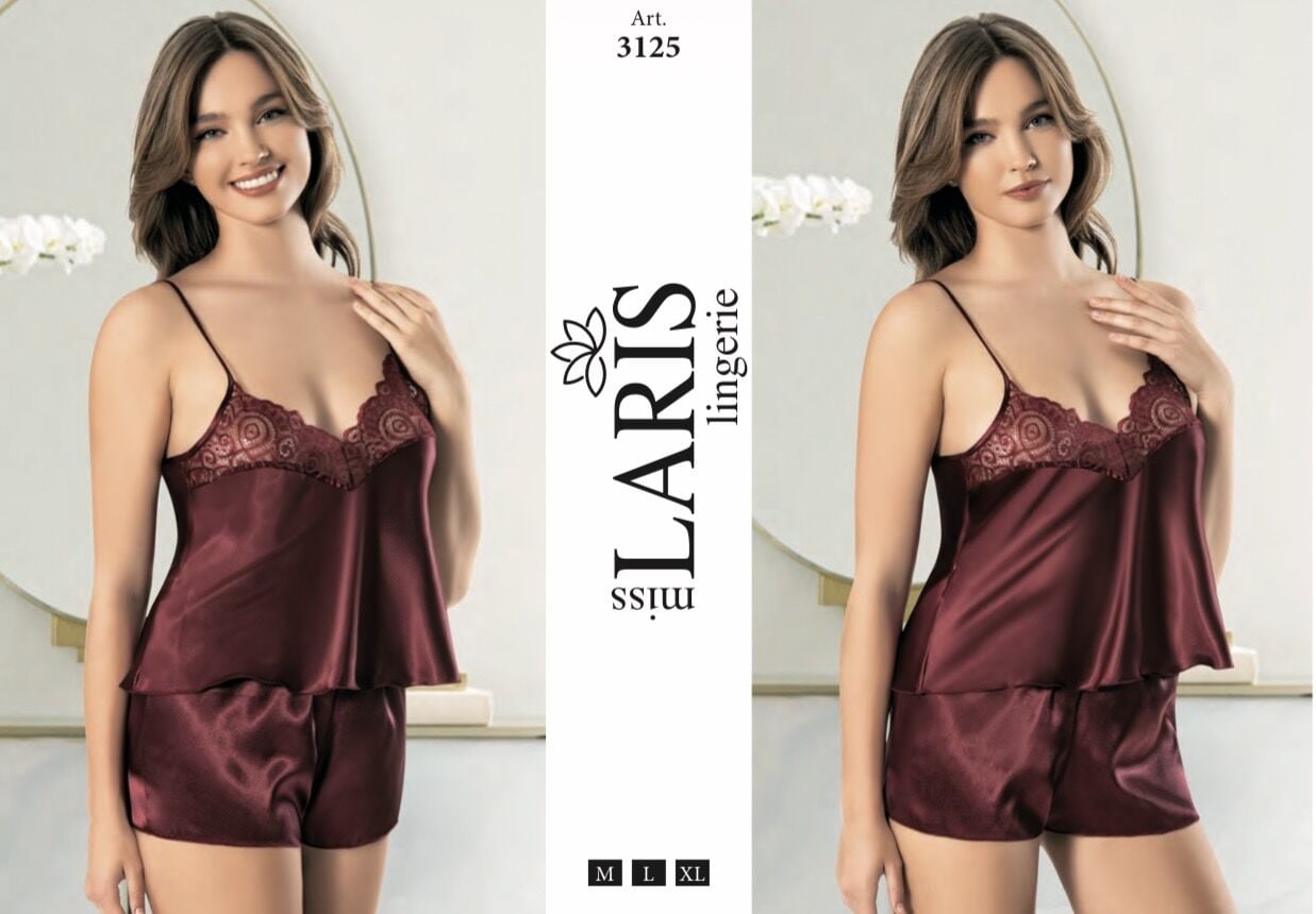 MİSS LARİS 3125 SATEN ŞORT TAKIM