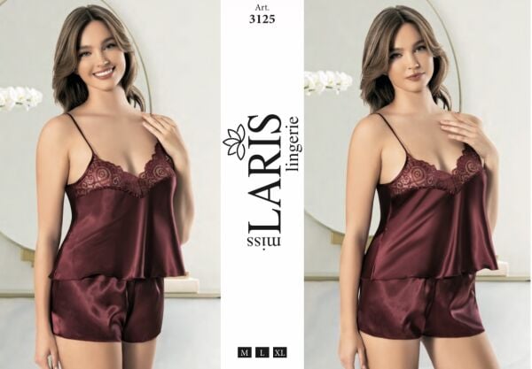 MİSS LARİS 3125 SATEN ŞORT TAKIM