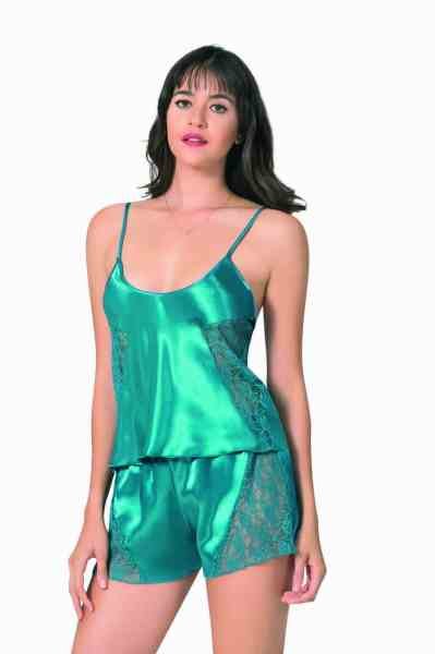 PRİMODA 9072 SATEN BABYDOLL ŞORT TAKIM