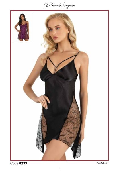 PRİMODA 8233 SATEN KISA GECELİK
