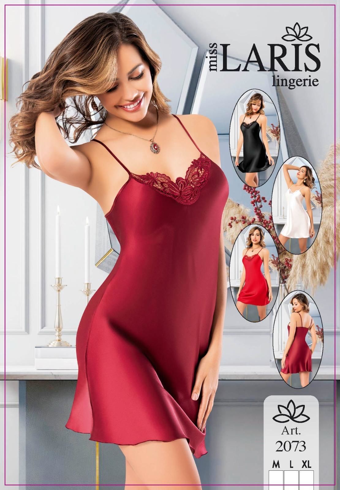 MİSS LARİS 2073 SATEN KISA GECELİK