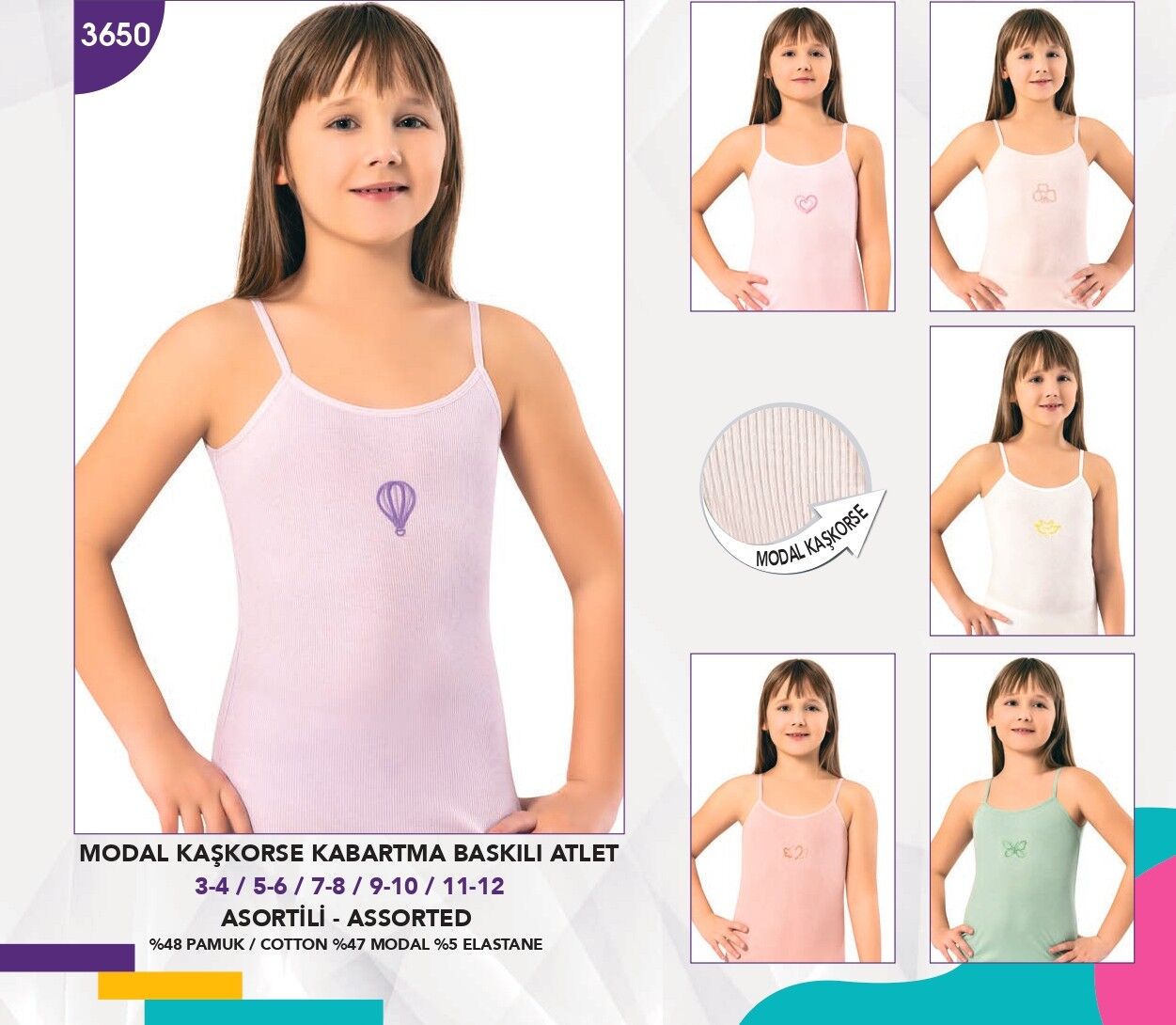 KOTA 3650 KIZ ÇOCUK MODAL KAŞKORSE ATLET