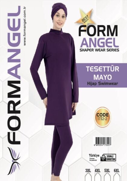 FORM ANGEL 1732-2 BATTAL U.KOL DÜZ TESETTÜR MAYO
