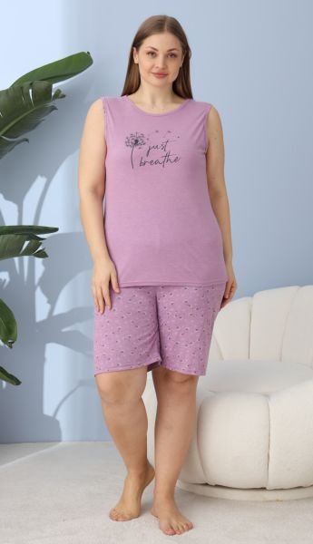 LİNDROS 30136 BAMBU BATTAL ŞORTLU TAKIM
