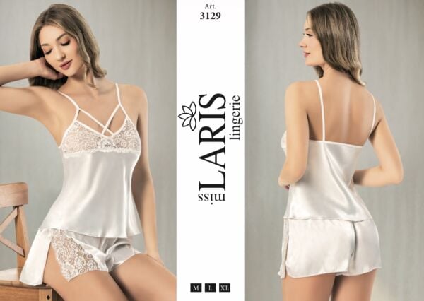 MİSS LARİS 3129 SATEN ŞORT TAKIM