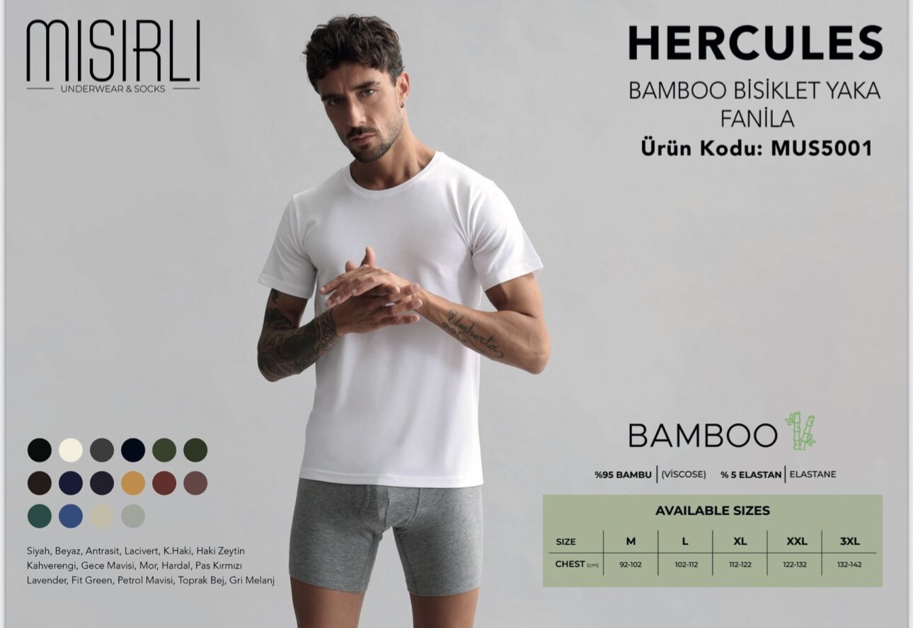 MISIRLI 5001 ERKEK BAMBU HERCULES FANİLA