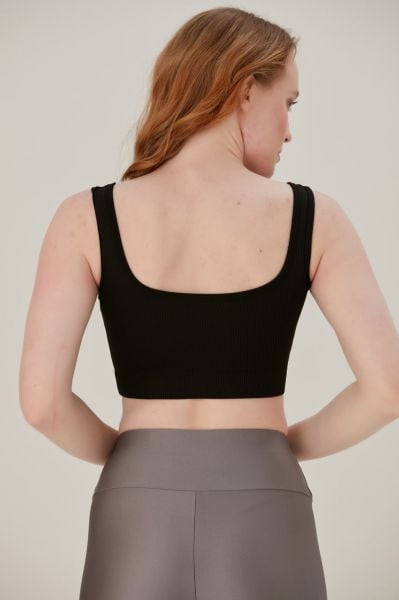 AURAFİT 9037 SANDIK YAKA FİTİLLİ KALIN ASKILI CROP