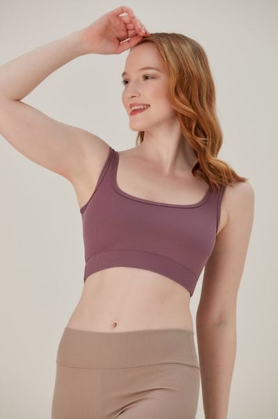 AURAFİT 9037 SANDIK YAKA FİTİLLİ KALIN ASKILI CROP