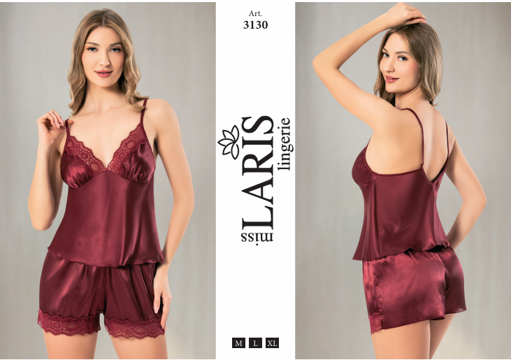 MİSS LARİS 3130 SATEN ŞORT TAKIM