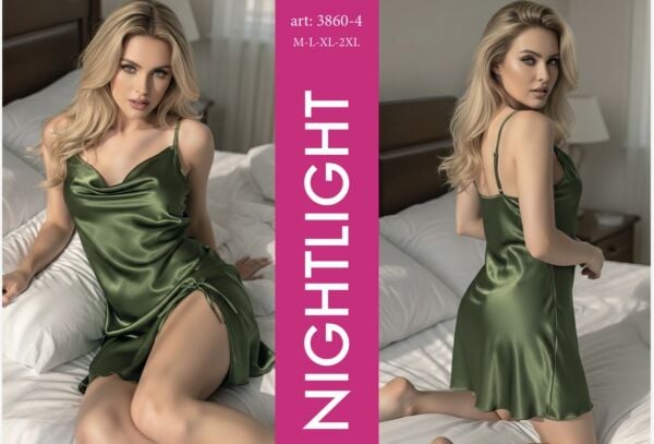 NIGHTLIGHT 3860-4 SATEN GECELİK YEŞİL