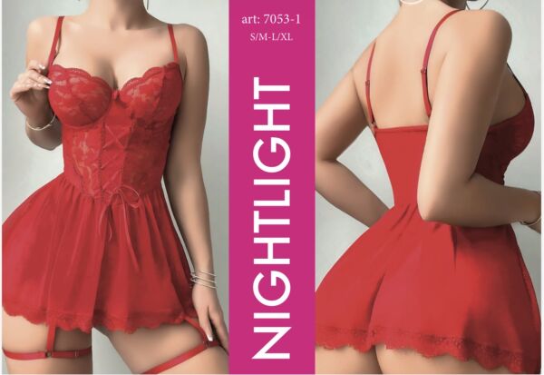 NIGHTLIGHT 7053-1 FANTAZİ GECELİK KIRMIZI