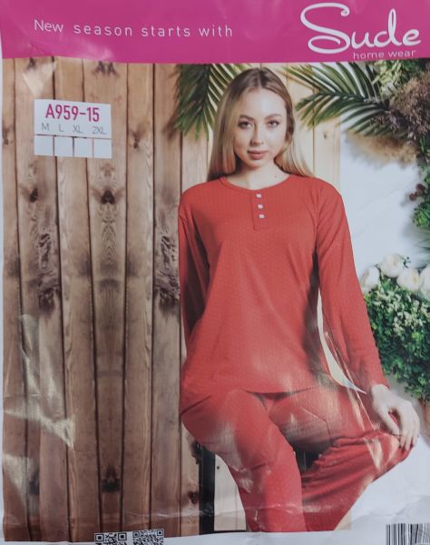 SUDE A-959-15 BAYAN BAMBU İNTERLOK TAKIM