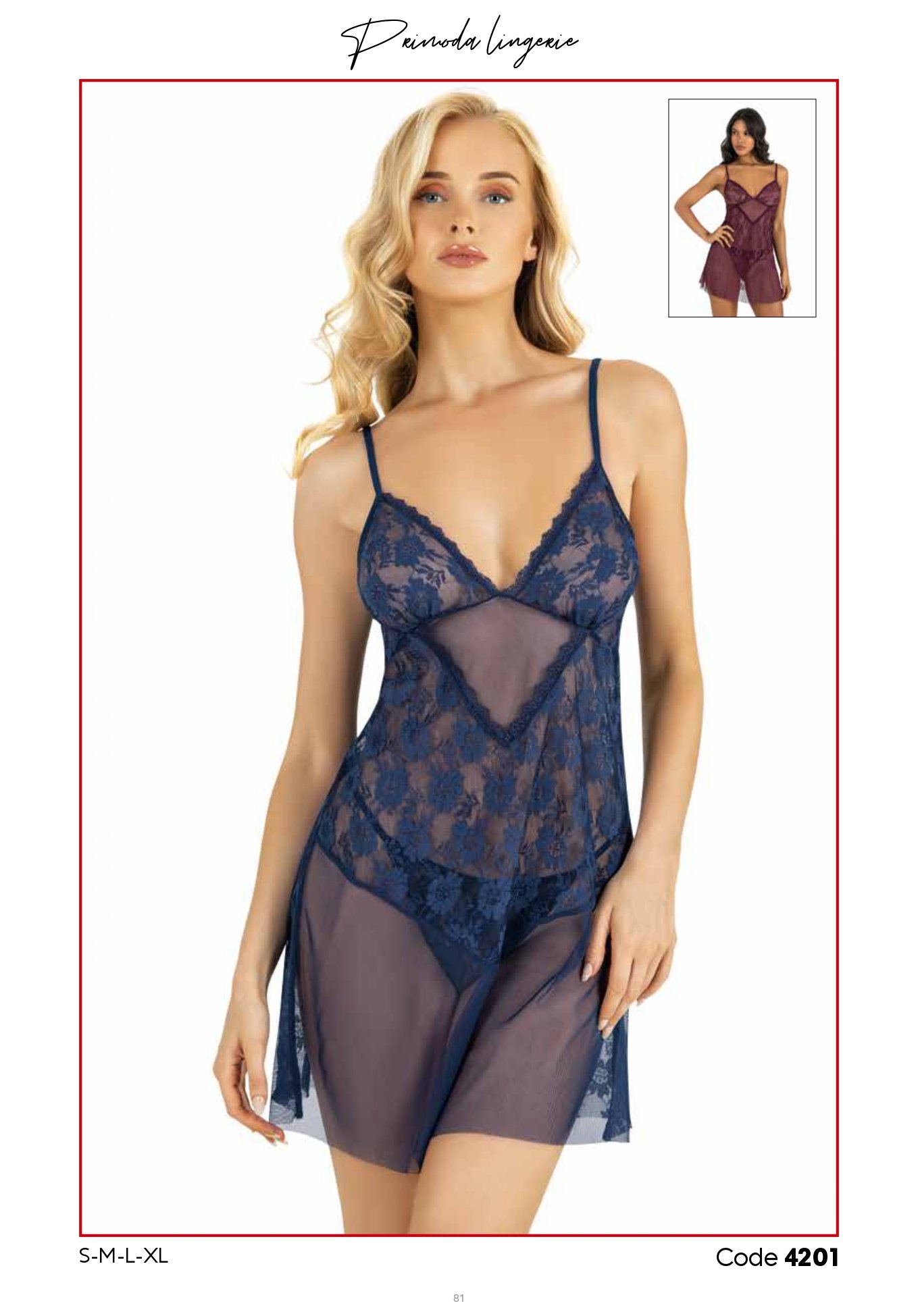 PRİMODA 4201 KISA TÜL GECELİK