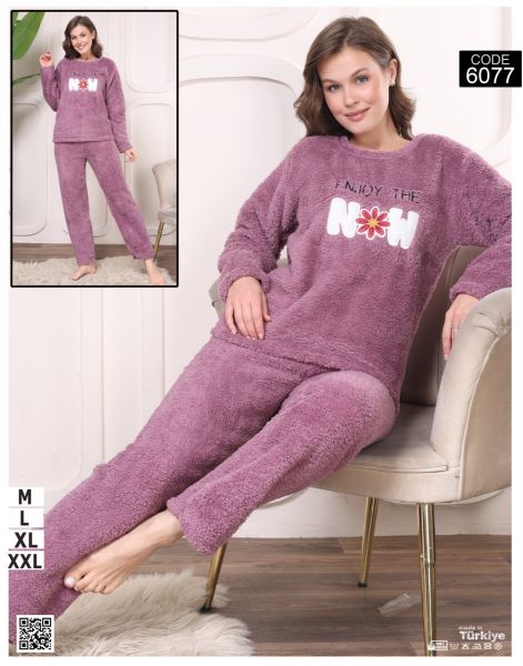MOON LINE BAYAN PELUŞ PİJAMA TAKIM