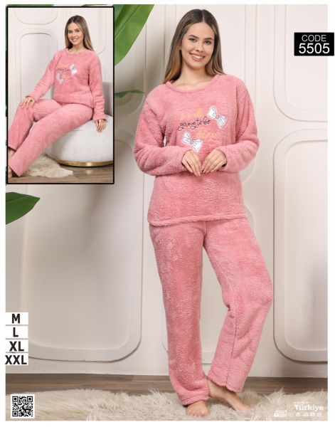 MOON LINE BAYAN PELUŞ PİJAMA TAKIM